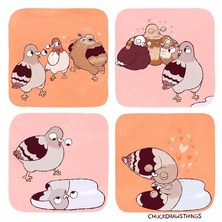 Artist Who Lives With Anxiety And Depression Creates A Pigeon As The Narrator Of His Comics That Will Bring A Smile To His Face (Interview With Artist)