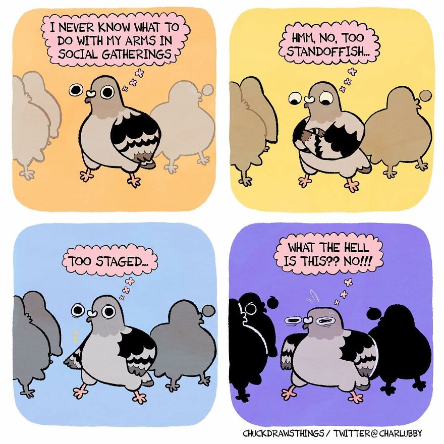 Artist Who Lives With Anxiety And Depression Creates A Pigeon As The Narrator Of His Comics That Will Bring A Smile To His Face (Interview With Artist)