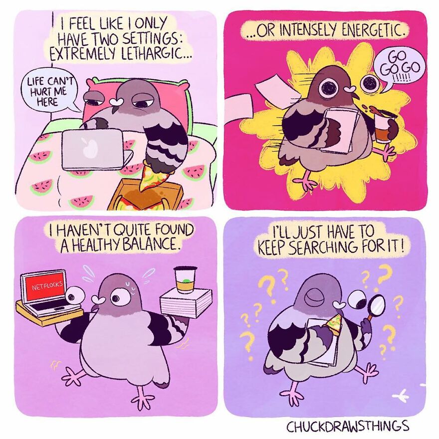 Artist Who Lives With Anxiety And Depression Creates A Pigeon As The Narrator Of His Comics That Will Bring A Smile To His Face (Interview With Artist)