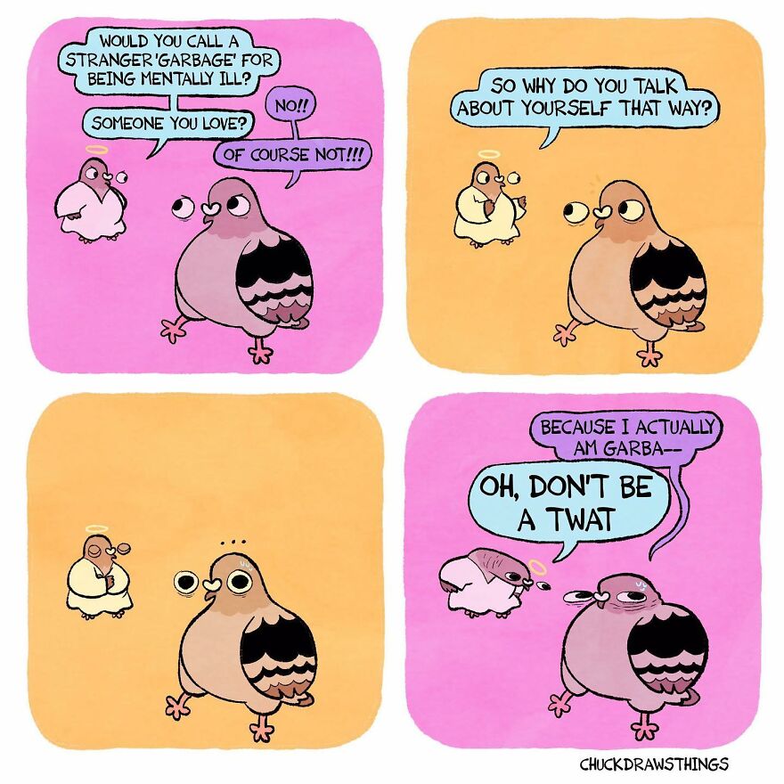 Artist Who Lives With Anxiety And Depression Creates A Pigeon As The Narrator Of His Comics That Will Bring A Smile To His Face (Interview With Artist)