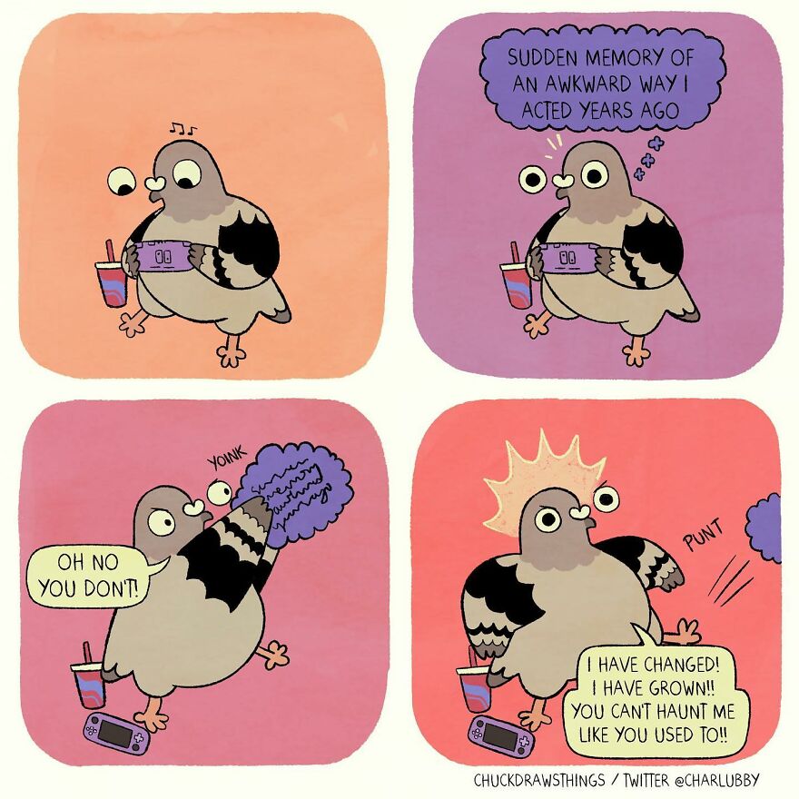 Artist Who Lives With Anxiety And Depression Creates A Pigeon As The Narrator Of His Comics That Will Bring A Smile To His Face (Interview With Artist)