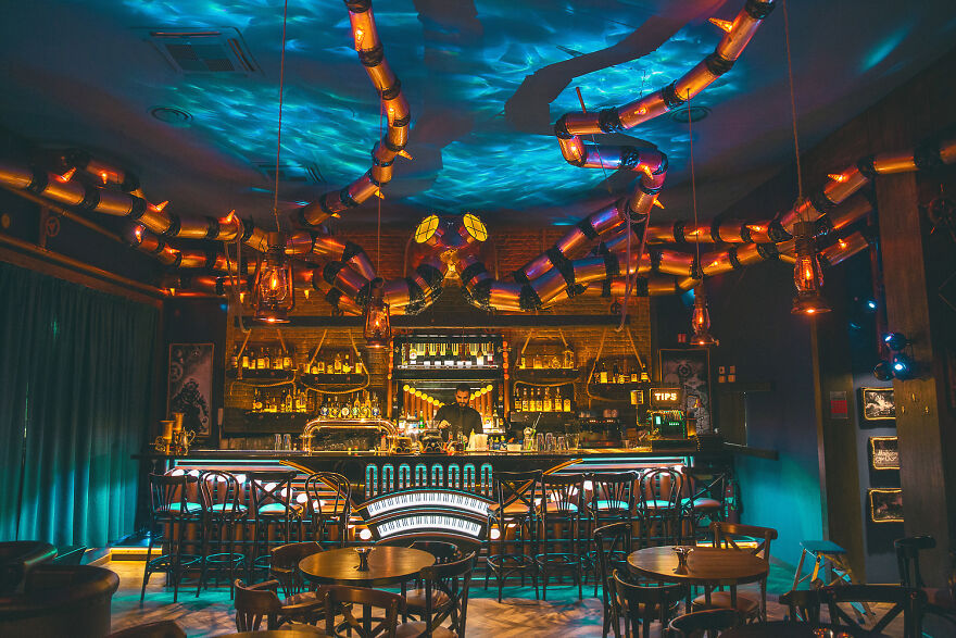 The Kraken Found A Sanctuary In This Underwater-Themed Bar "The Abyss Pub" Which Was Designed By Us