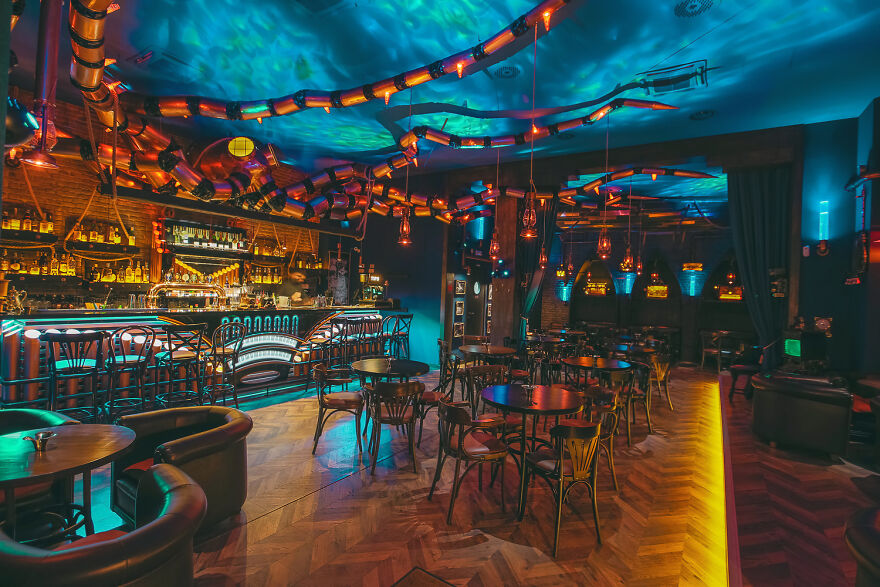 The Kraken Found A Sanctuary In This Underwater-Themed Bar "The Abyss Pub" Which Was Designed By Us