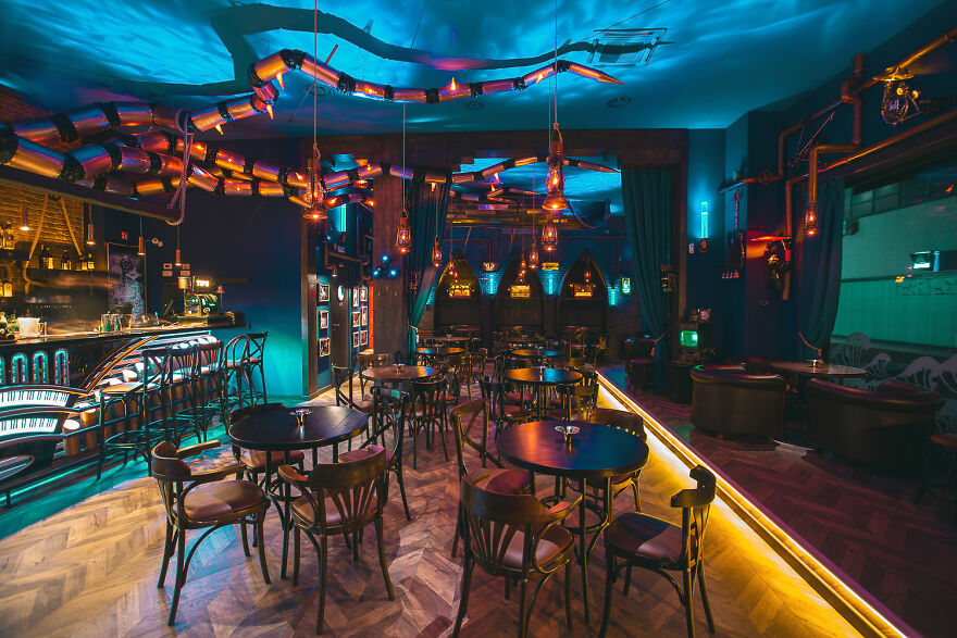 The Kraken Found A Sanctuary In This Underwater-Themed Bar "The Abyss Pub" Which Was Designed By Us