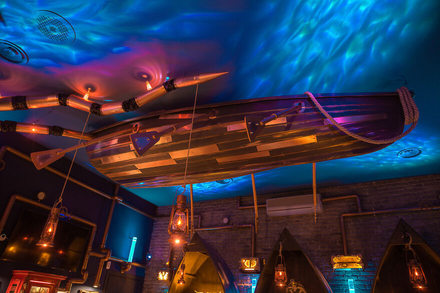 The Kraken Found A Sanctuary In This Underwater-Themed Bar "The Abyss Pub" Which Was Designed By Us