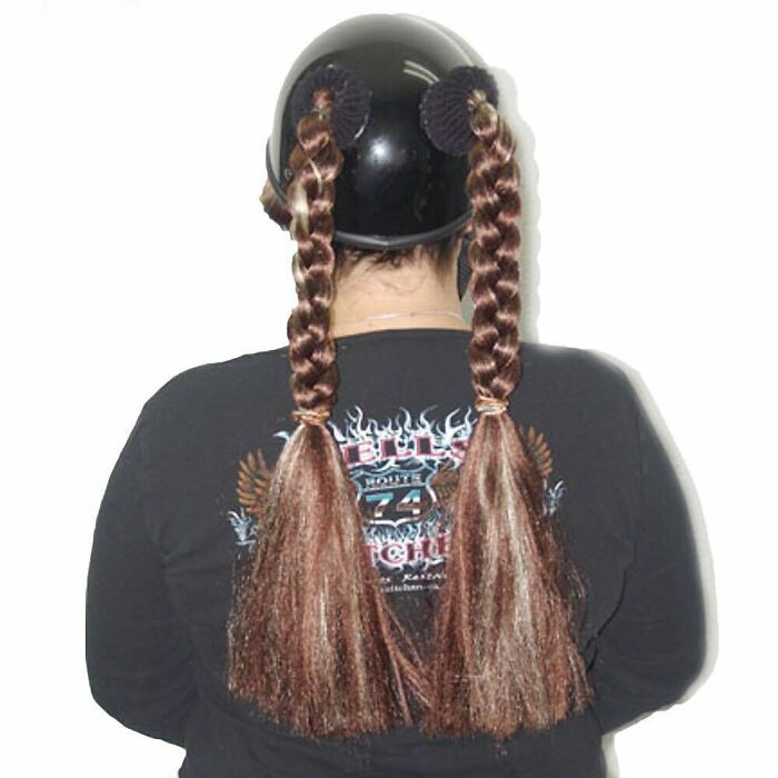 The Original Helmet Pigtails