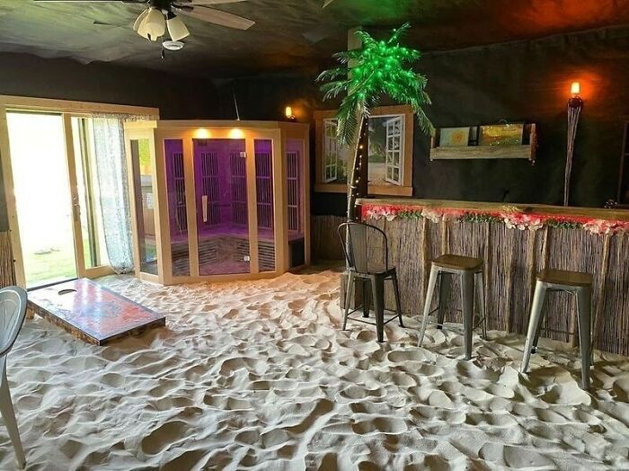 Cuando llevas la atmósfera del bar Tiki del sótano a un nivel completamente nuevo