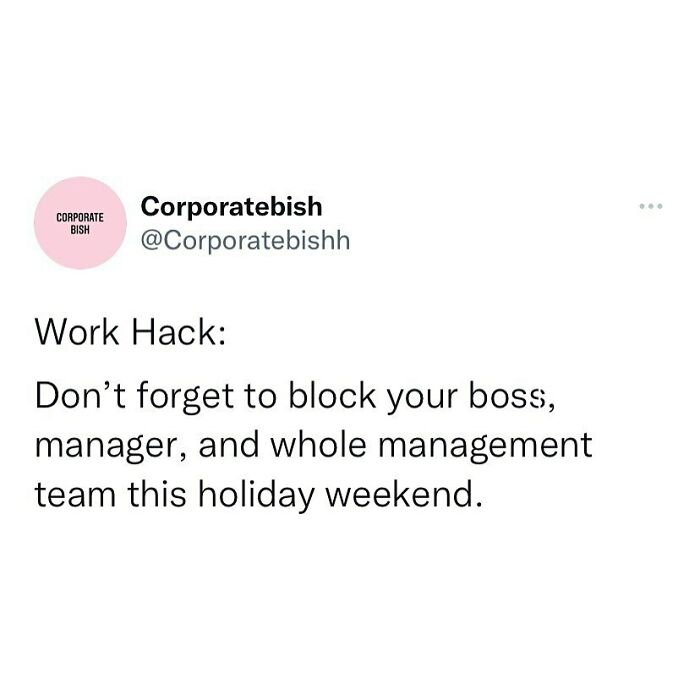 You’re Welcome
.
#corporatelife #corporatememes #bish #corporatebish #memesdaily #officememes #workmemes #worklife #memes #corporatemillennial #workjokes #officejokes #workhumor #workfromhomememes #workplacememes #corporatehumor #officelife #millennial #millennialmemes #millennials #workplacememes #weekend #weekendvibes #weekendmood #holidayweekend #memorialday #memorialdayweekend #weekendmemes #happyweekend #fridaymood #fridaymemes