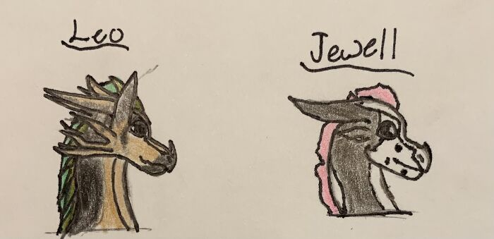 A Couple Of Dragons Based Off Of My Dogs