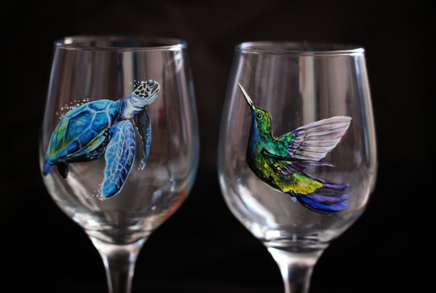 I Do Crazy Detailed Paintings On Glass, Which You Can Also Use