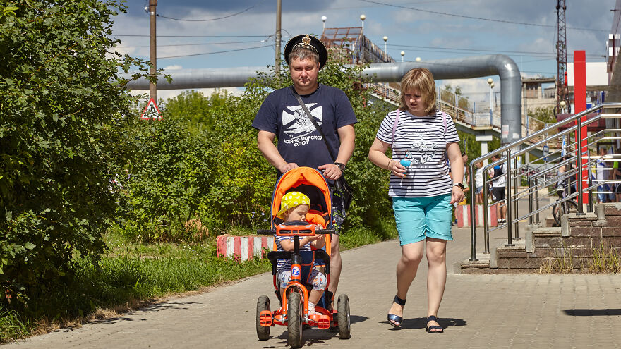 Celebration Of The Russian Navy 2022 In A Provincial Town.