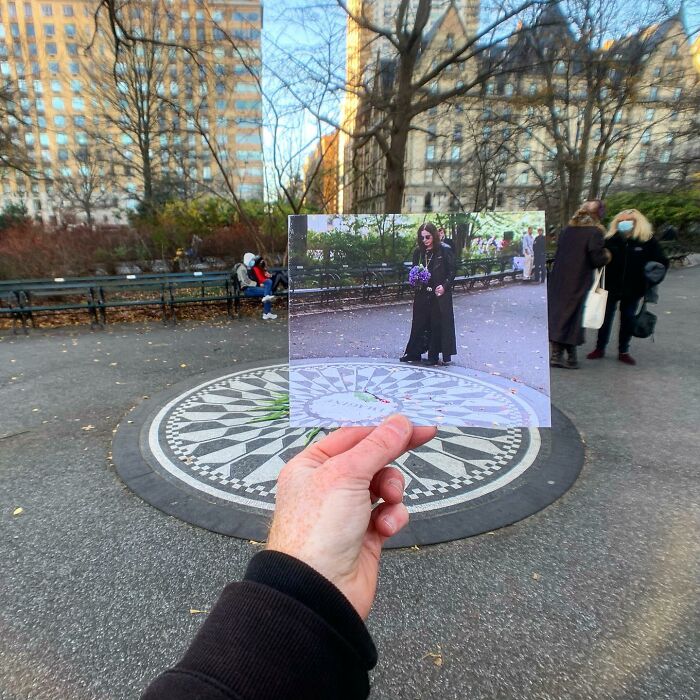 Ozzy Osbourne At Strawberry Fields In Central Park NYC 2010. Taken By Bob Gruen