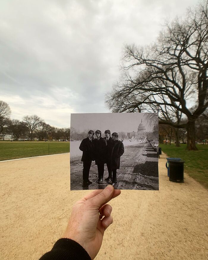 The Beatles Visiting Washington, D.c. For Their First American Concert In February, 1964 Right After Playing The Ed Sullivan Show 