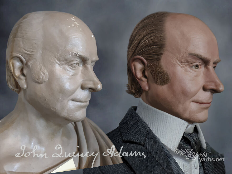 New, Never Before Seen, Real-Face Images Of 6th U.S. President John Quincy Adams I Created From His Life Mask