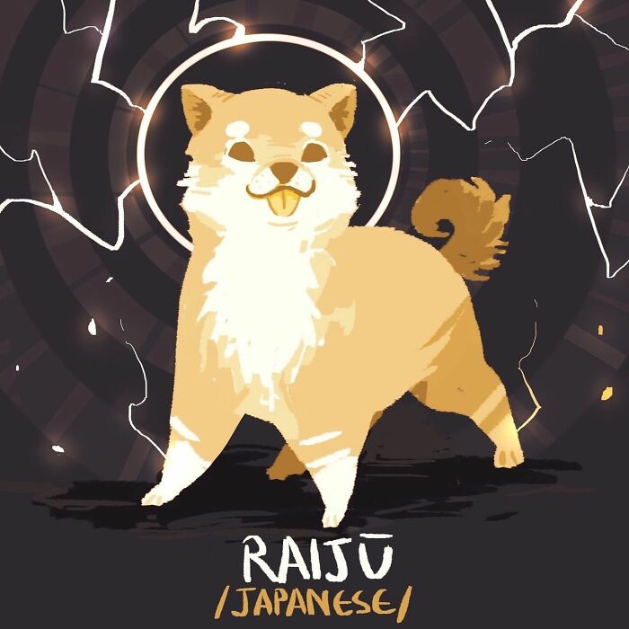 "Mytho Doggo", Artist Creates Series Of Animals Inspired By Japanese Mythology (20 Pics)