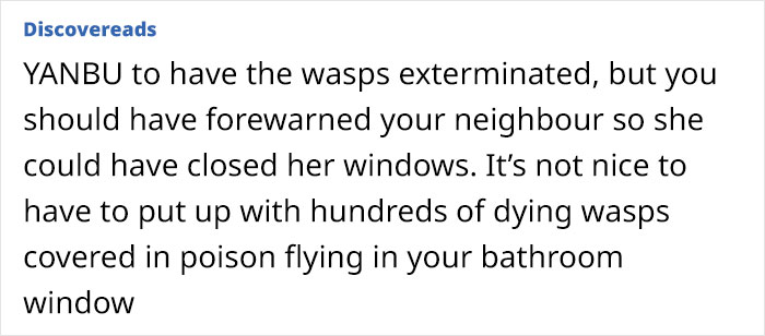 Neighbor Calls This Mom "Evil" For Asking Pest Control To Remove A Wasp Nest To Protect Her 5 Y.O. Kid, She Wonders If She's A Jerk For Doing So