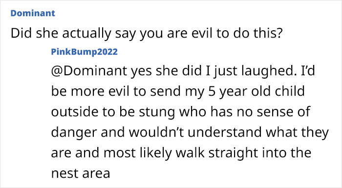 Neighbor Calls This Mom "Evil" For Asking Pest Control To Remove A Wasp Nest To Protect Her 5 Y.O. Kid, She Wonders If She's A Jerk For Doing So