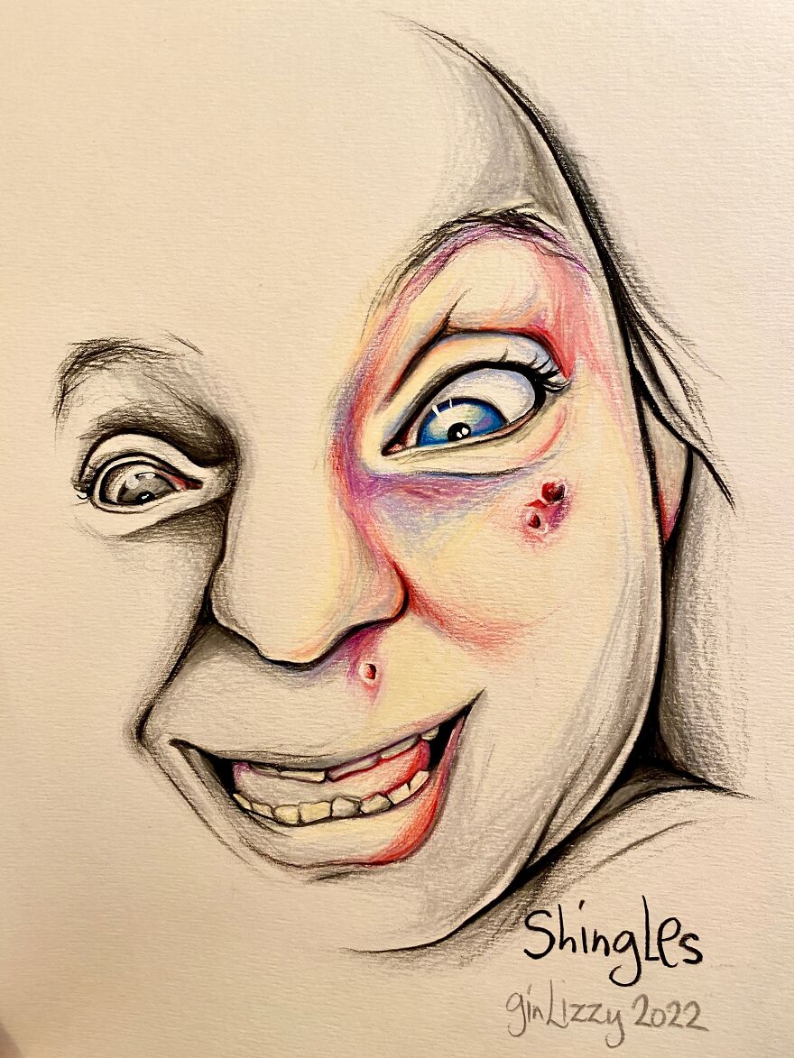 I Drew A Series Of Portraits Of My Friends' Self-Documented Injuries & Medical Issues I Drew A Series Of Portraits Of My Friends' Self-Documented Injuries & Medical Issues