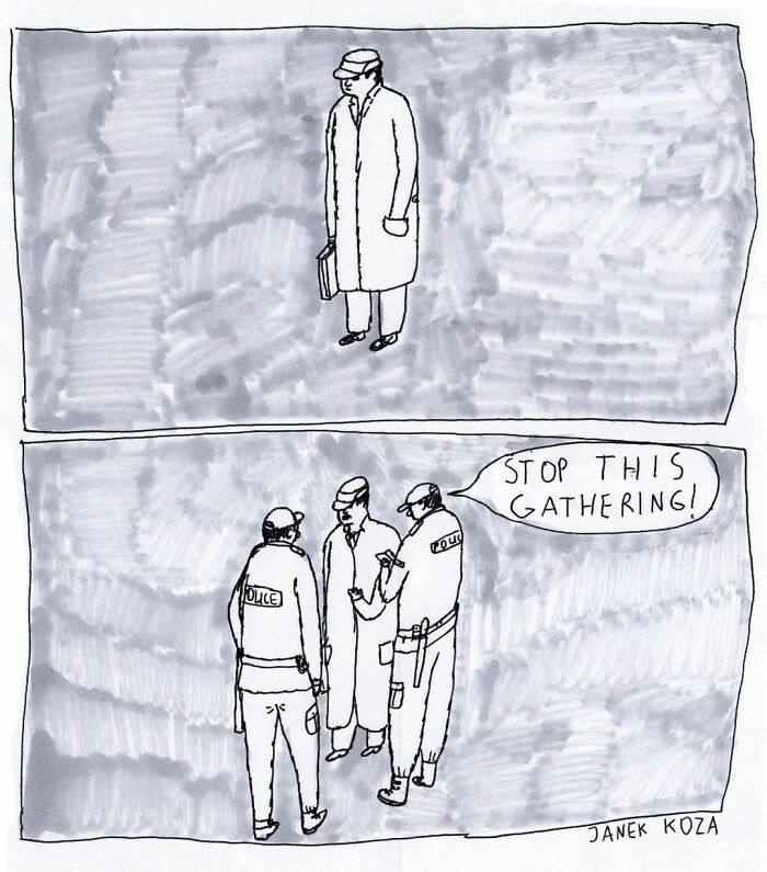 The Bizarre But Sincere Comics Of A Polish Artist About Our Society