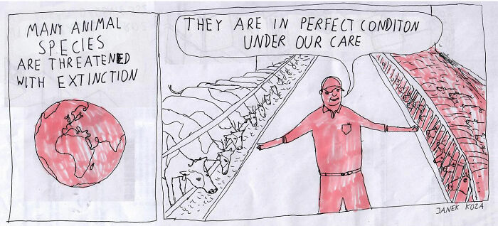 The Bizarre But Sincere Comics Of A Polish Artist About Our Society