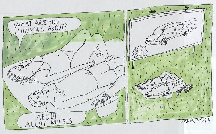 The Bizarre But Sincere Comics Of A Polish Artist About Our Society