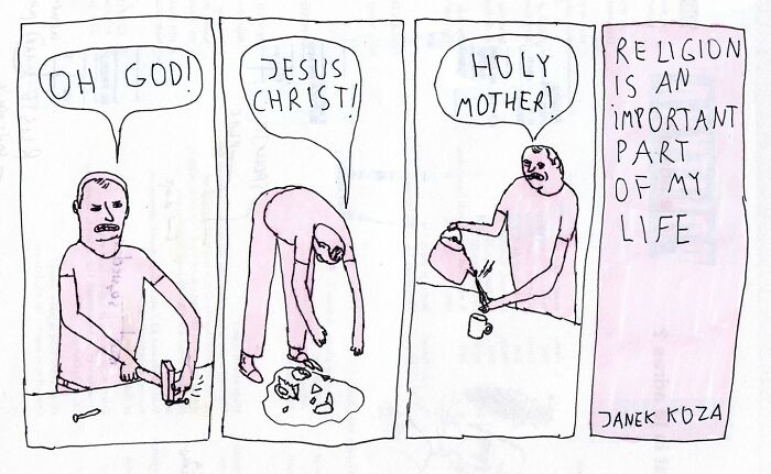 The Bizarre But Sincere Comics Of A Polish Artist About Our Society
