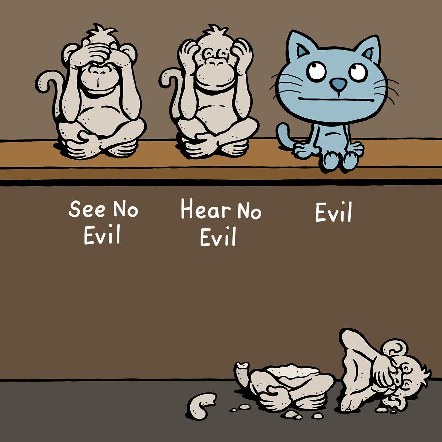 This Artist Perfectly Illustrates Your Cat's "Cattitude"-Interview With Artist
