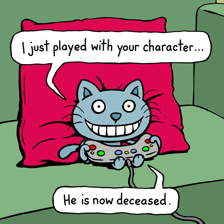 This Artist Perfectly Illustrates Your Cat's "Cattitude"-Interview With Artist