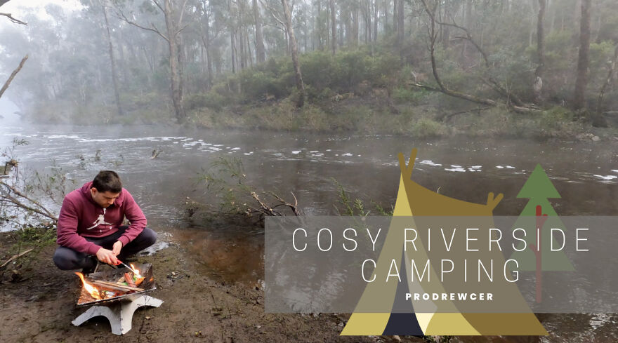Cosy Camping In The Cold With Over The Fire Cooking (Relaxing Asmr)
