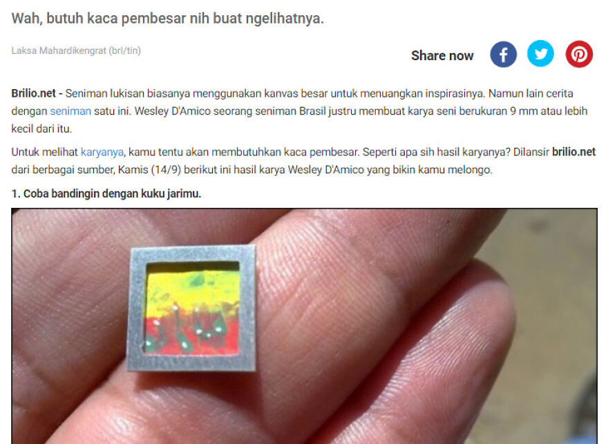 Tribute To The Artist's Day.