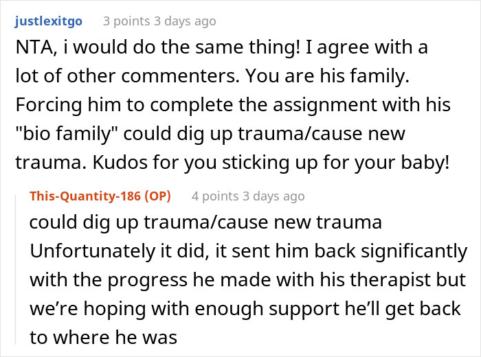 Teen Doesn&rsquo;t Listen When His Teacher Asks Him To Make A Biological Family Tree When He&rsquo;s Adopted And Gets The Lowest Grade