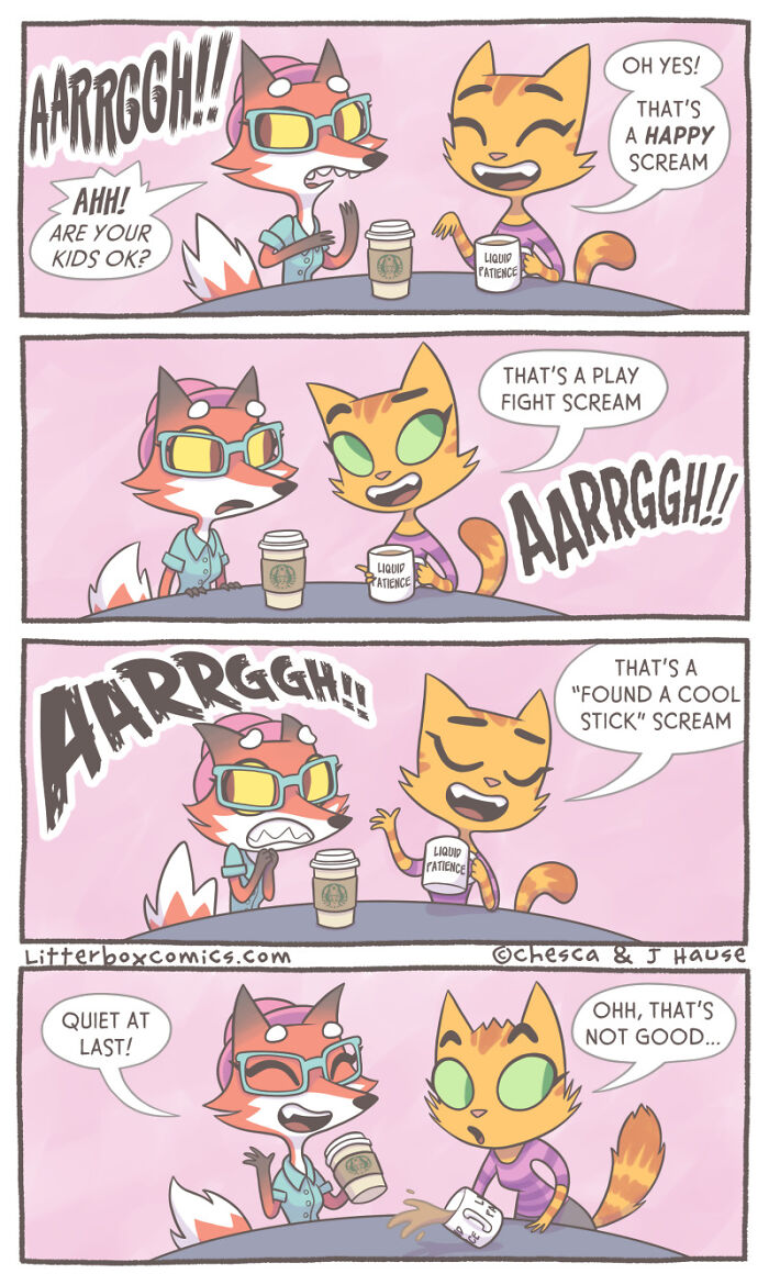I Draw My Family As Cats In These 30+ Mom Comics