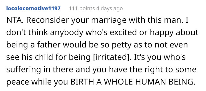 "Am I The Jerk For Kicking My Husband Out Of The Delivery Room?"