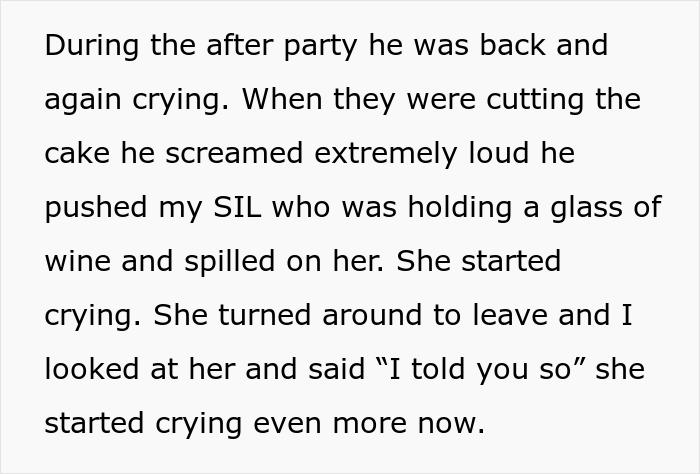 Woman Makes Her Sister-In-Law Cry When She Tells Her “I Told You So” After Her Nephew Ruins Her Wedding As She Predicted Woman Makes Her Sister-In-Law Cry When She Tells Her “I Told You So” After Her Nephew Ruins Her Wedding As She Predicted
