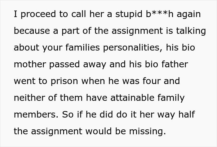 Teen Doesn&rsquo;t Listen When His Teacher Asks Him To Make A Biological Family Tree When He&rsquo;s Adopted And Gets The Lowest Grade