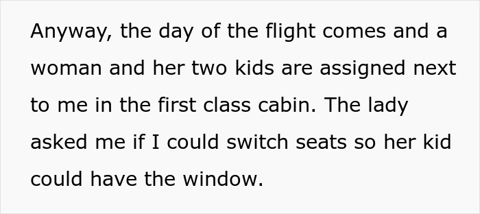 Passenger Refuses To Trade Seats With A Kid And Their Mom Is Furious, Wonders If They Were Really A Jerk