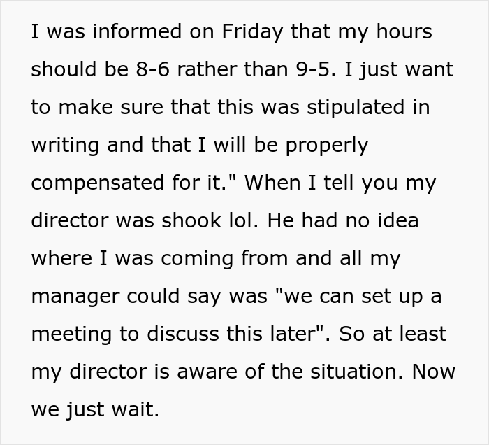 Employee Laughs In Boss' Face For Saying It's "Unethical" To Make Plans After Work, Takes The Case To The Director Employee Laughs In Boss' Face For Saying It's "Unethical" To Make Plans After Work, Takes The Case To The Director