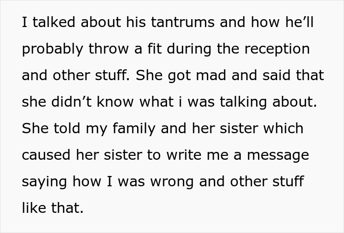 Woman Makes Her Sister-In-Law Cry When She Tells Her “I Told You So” After Her Nephew Ruins Her Wedding As She Predicted Woman Makes Her Sister-In-Law Cry When She Tells Her “I Told You So” After Her Nephew Ruins Her Wedding As She Predicted
