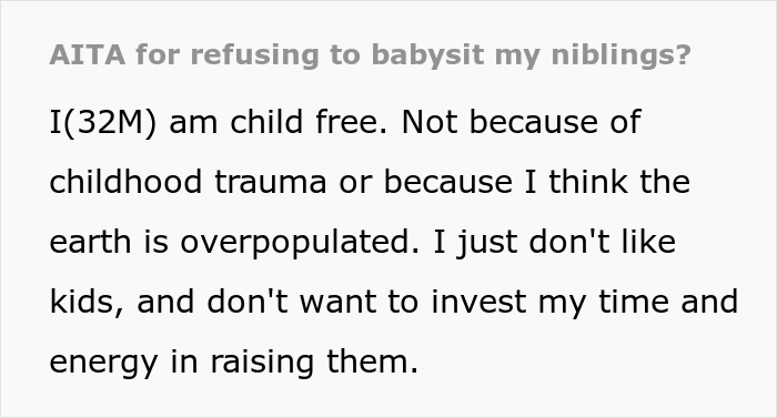 Woman Upset As Her Younger Brother Flatly Declares He&rsquo;s Not A Nanny For Her 3 Kids, Calls Him A Jerk