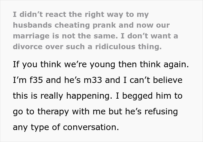 “I Didn’t React The Right Way To My Husband’s Cheating Prank And Now Our Marriage Is Not The Same” - 2