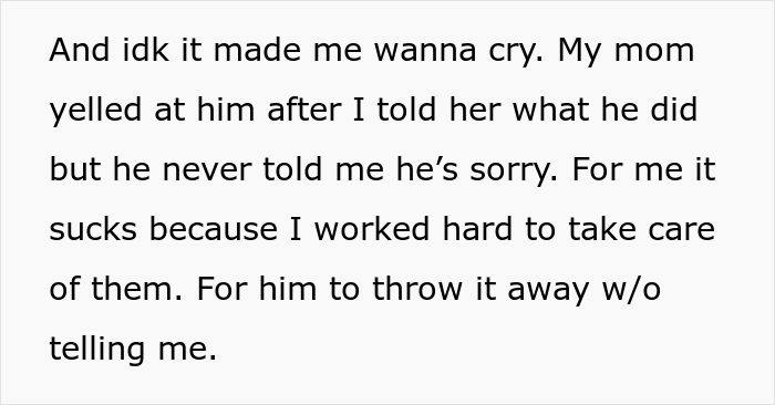 &ldquo;It Made Me Wanna Cry&rdquo;: 16 Y.O. Continues To Not Talk To His Dad Even On His Birthday After He Threw Out All Of His Son&rsquo;s Plants