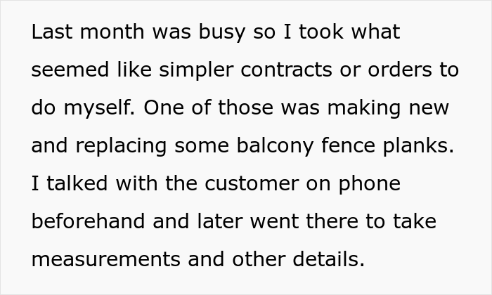 "I Just Lost It": Woodworker Of 8 Years Takes It Out On Sexist Client After He Questioned Her Professionalism "I Just Lost It": Woodworker Of 8 Years Takes It Out On Sexist Client After He Questioned Her Professionalism