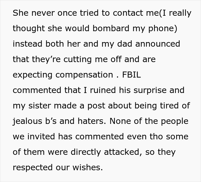 "I've Eloped A Week Earlier Because My Parents And My Sister’s BF Were Planning A Surprise Engagement On My Wedding Day" "I've Eloped A Week Earlier Because My Parents And My Sister’s BF Were Planning A Surprise Engagement On My Wedding Day"