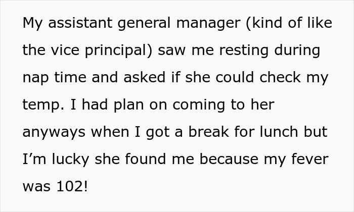 Woman Leaves Work Early Because Of 102°F Fever, Manager Comes Busting At Her Door And Calls The Cops Woman Leaves Work Early Because Of 102°F Fever, Manager Comes Busting At Her Door And Calls The Cops