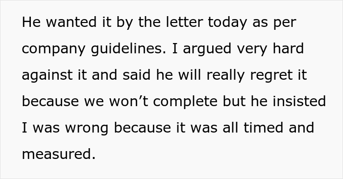 New Manager Demands Employees Do Things To The Letter, Worker Says He&rsquo;ll Regret It But He Doesn&rsquo;t Listen