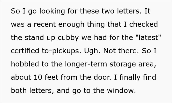 Injured Postal Worker Maliciously Complies With This Rude Customer's Demand, Teaches Him A Lesson About Not Messing With Union Workers - 8