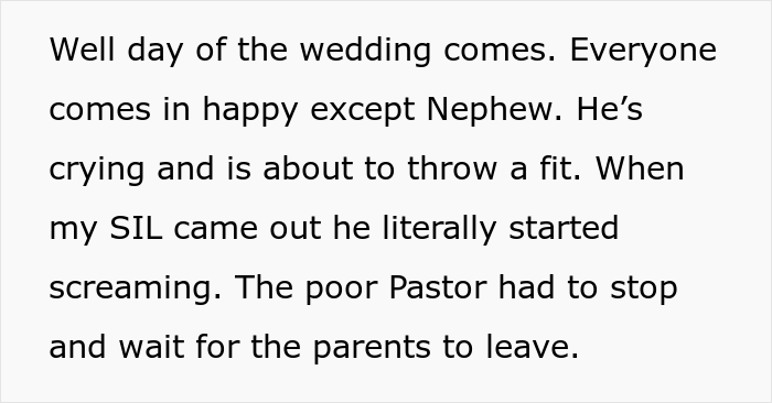 Woman Makes Her Sister-In-Law Cry When She Tells Her “I Told You So” After Her Nephew Ruins Her Wedding As She Predicted Woman Makes Her Sister-In-Law Cry When She Tells Her “I Told You So” After Her Nephew Ruins Her Wedding As She Predicted