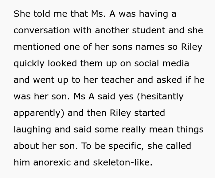 Mom Can&rsquo;t Understand Why Her Daughter Would Call Her Teacher&rsquo;s Son &ldquo;Anorexic And Skeleton-Like&rdquo;, Won&rsquo;t Buy Her Concert Tickets
