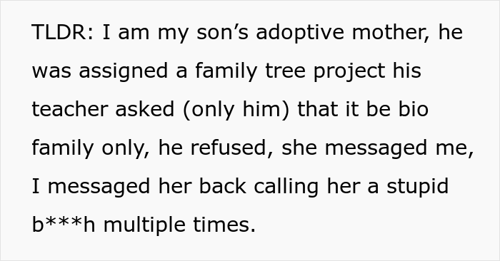 Teen Doesn&rsquo;t Listen When His Teacher Asks Him To Make A Biological Family Tree When He&rsquo;s Adopted And Gets The Lowest Grade