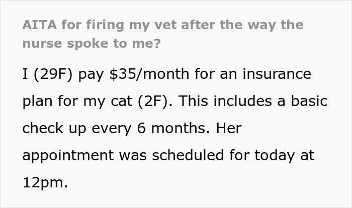 “AITA For Firing My Vet After The Way The Nurse Spoke To Me?” - 2